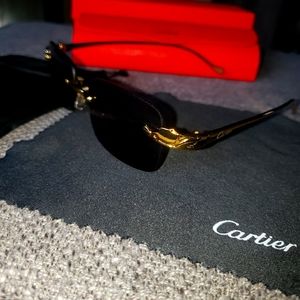Cartier glasses ( Brown lens + Gold frames )